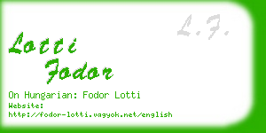 lotti fodor business card